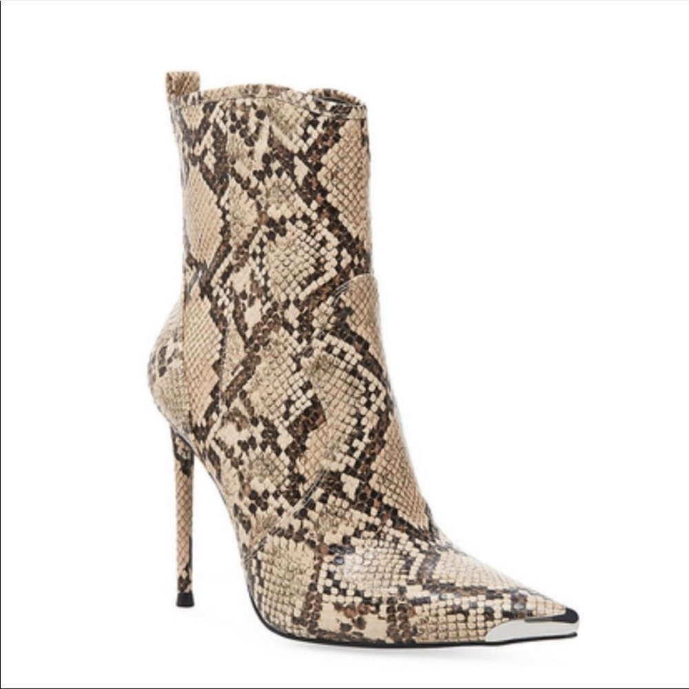 STEVE MADDEN Printed Leather Stiletto heel booties